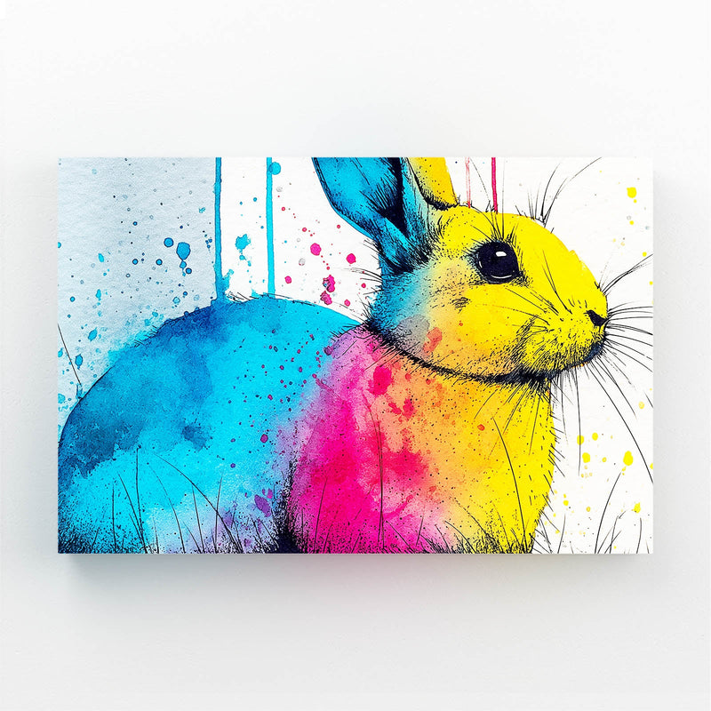 Bunny Canvas – angled canvas view on white background