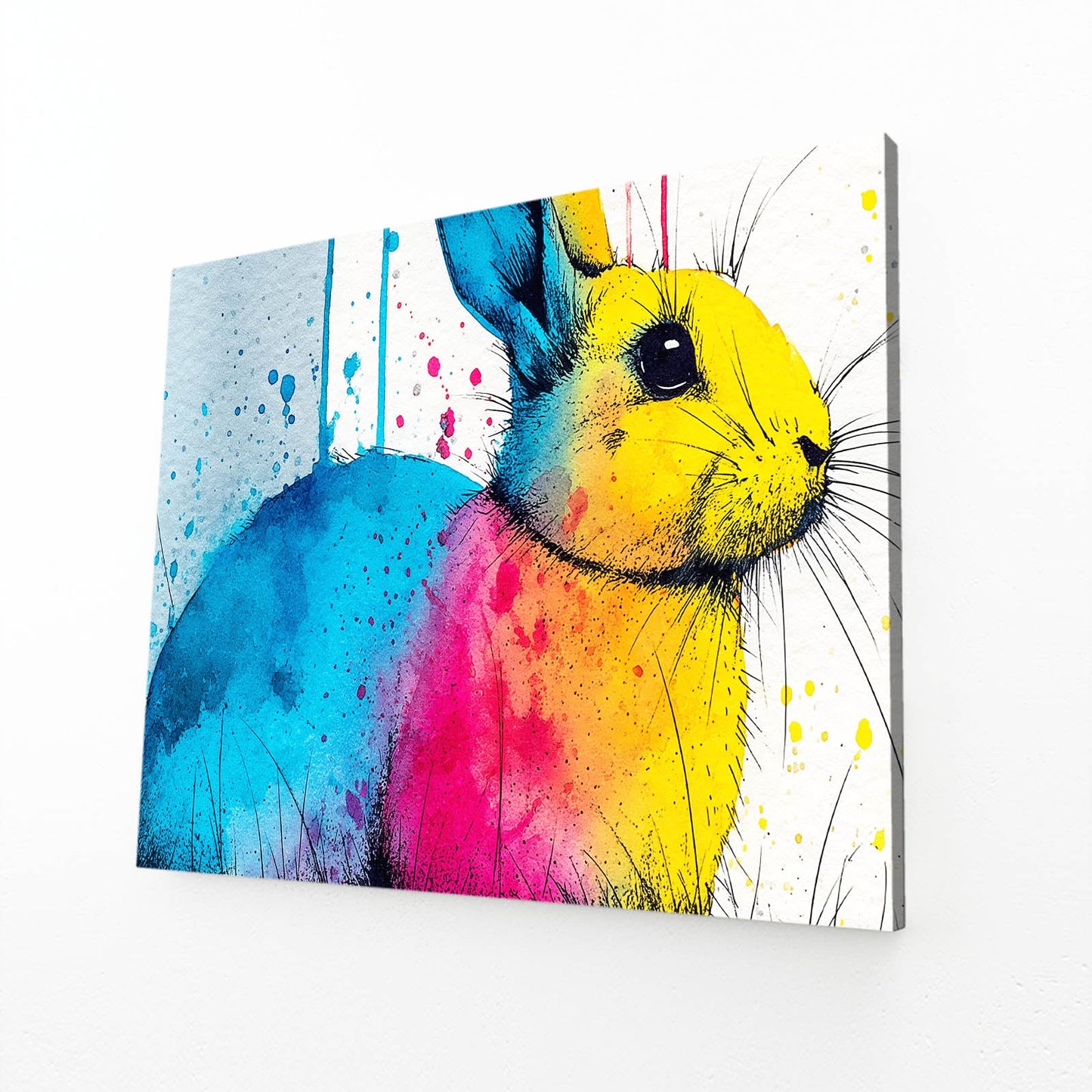 Bunny Canvas – angled canvas view on white background