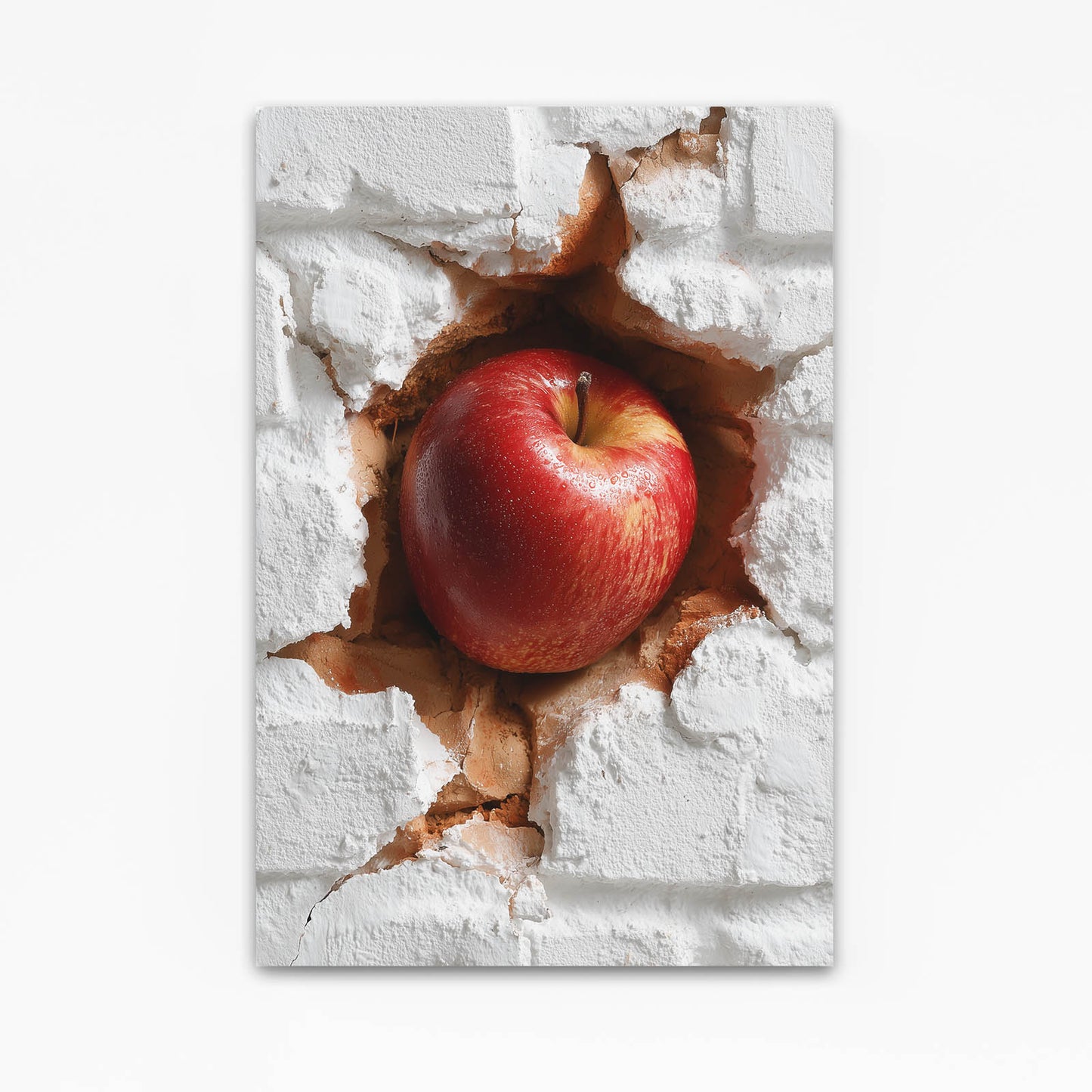 Bursting Brick Wall Apple Wall Art – bursting brick wall apple canvas print