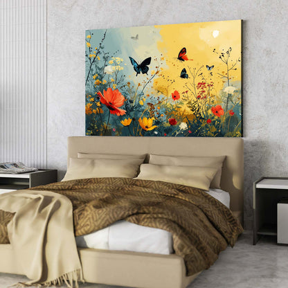 Butterfly And Flower Wall Art