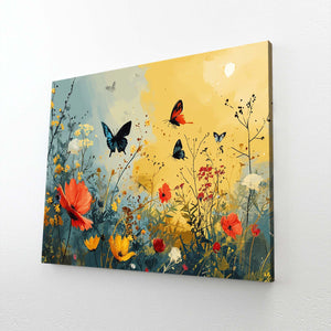 Butterfly And Flower Wall Art