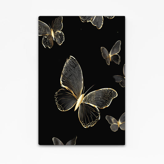 Butterfly Night Flight Gold Wall Art – butterfly night flight gold canvas print