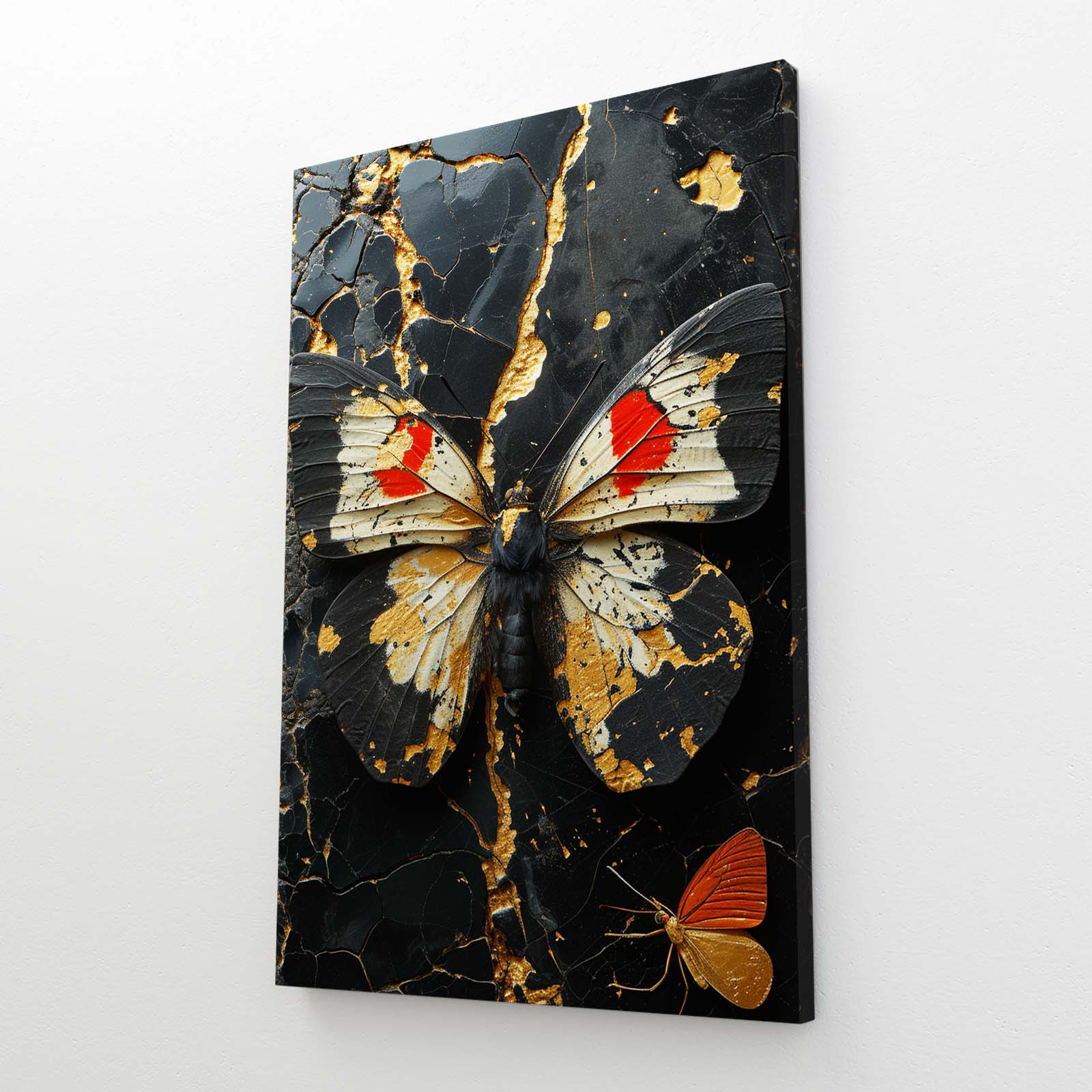 Crimson Gilded Butterfly Wall Art