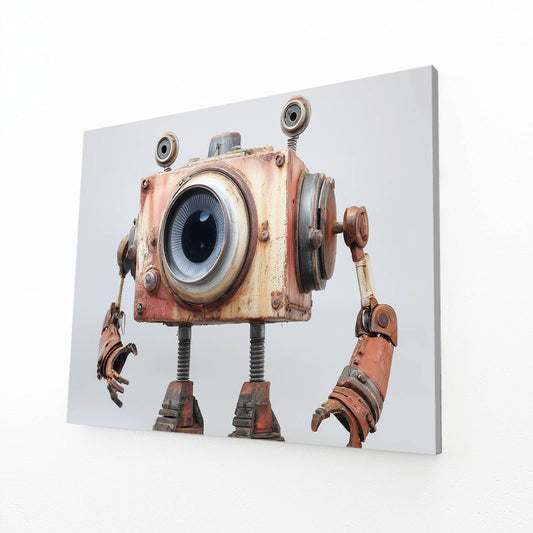 Camera-Head Robot Steampunk Prints – camera-head robot steampunk canvas print