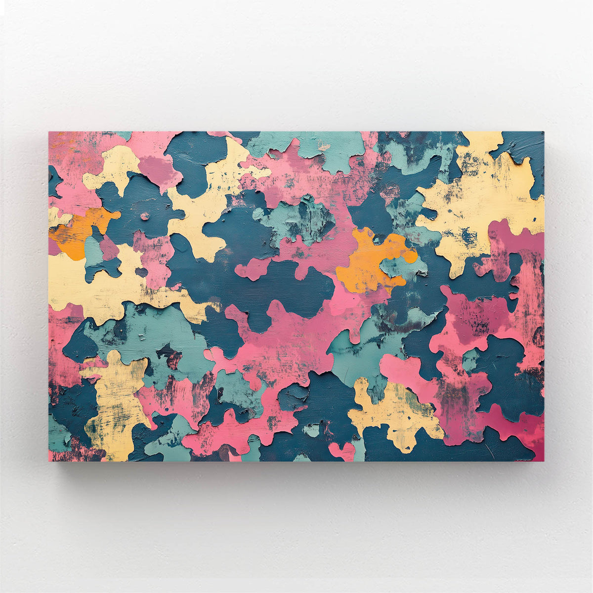Camo Color Patches Cool Prints — abstract canvas print, canvas print on white background
