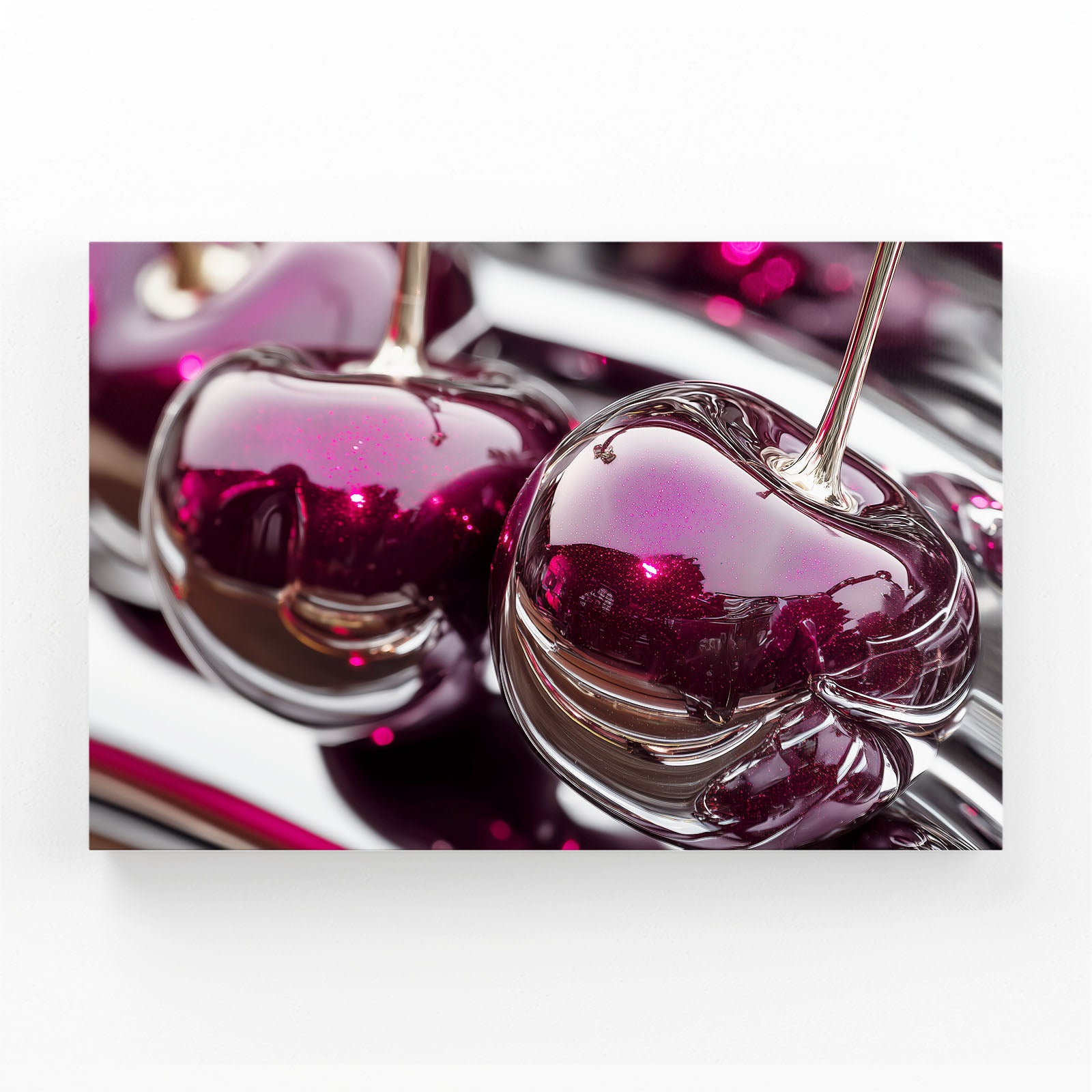 Candied Glossy Cherries Fruit Wall Decor – candied glossy cherries fruit canvas print