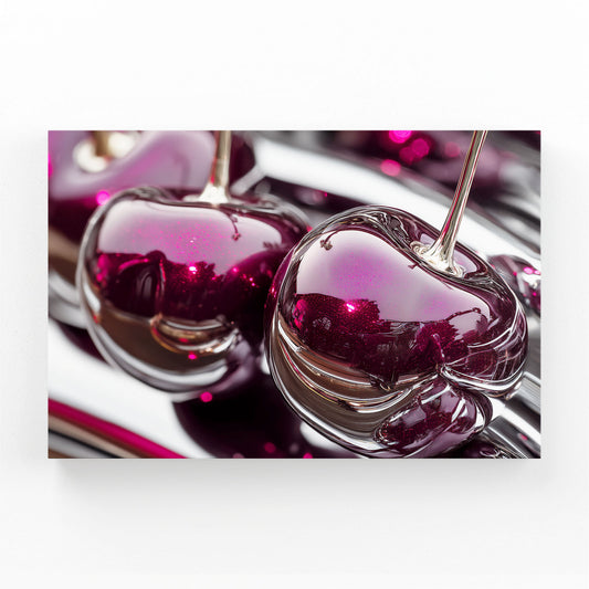 Candied Glossy Cherries Fruit Wall Decor – candied glossy cherries fruit canvas print