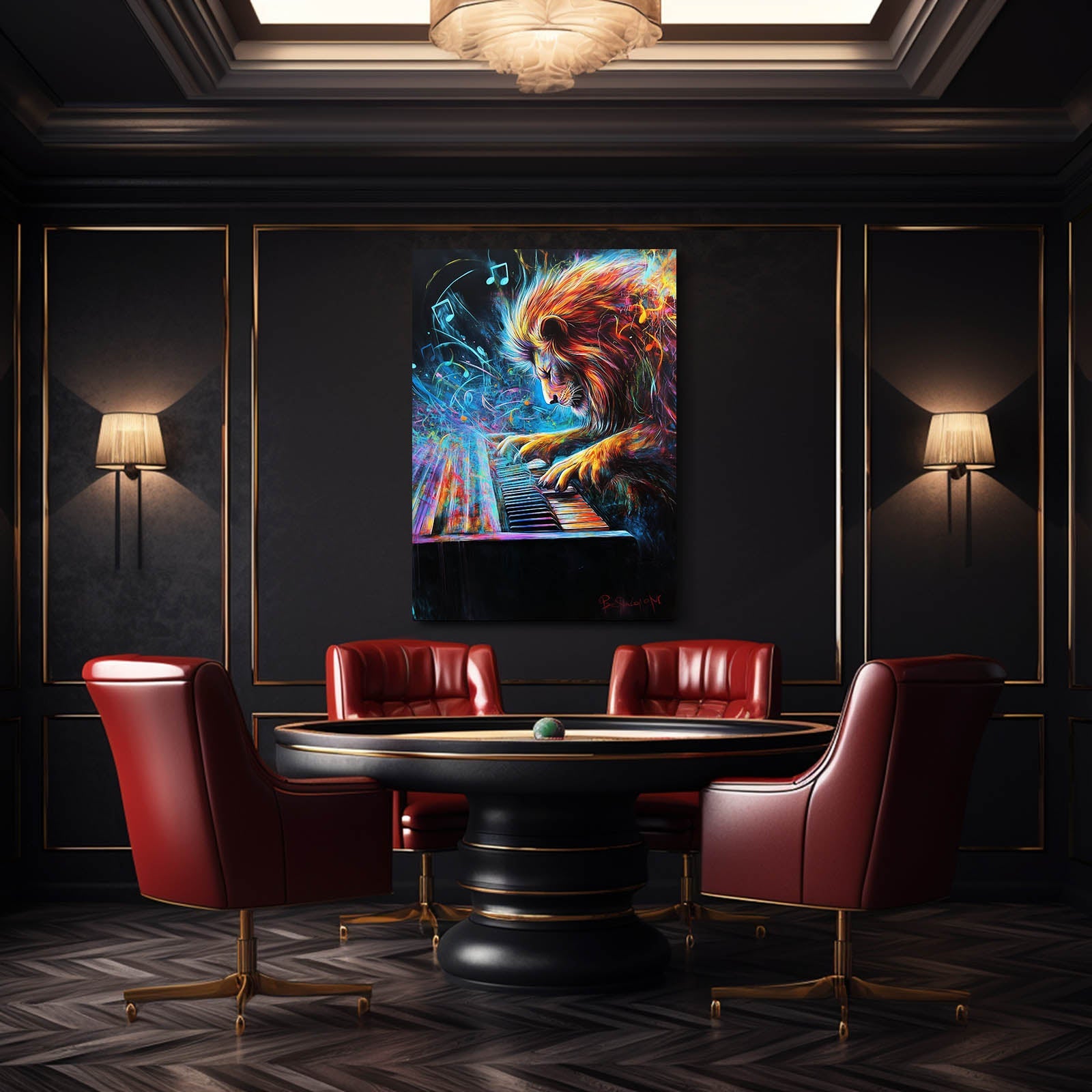Canvas Lion Art