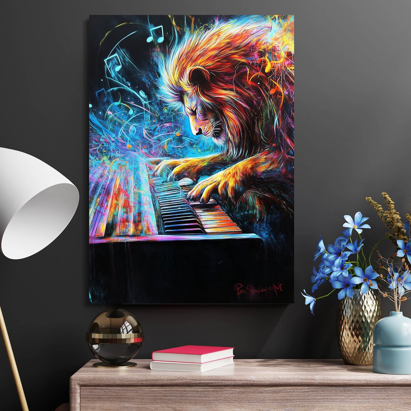 Canvas Lion Art