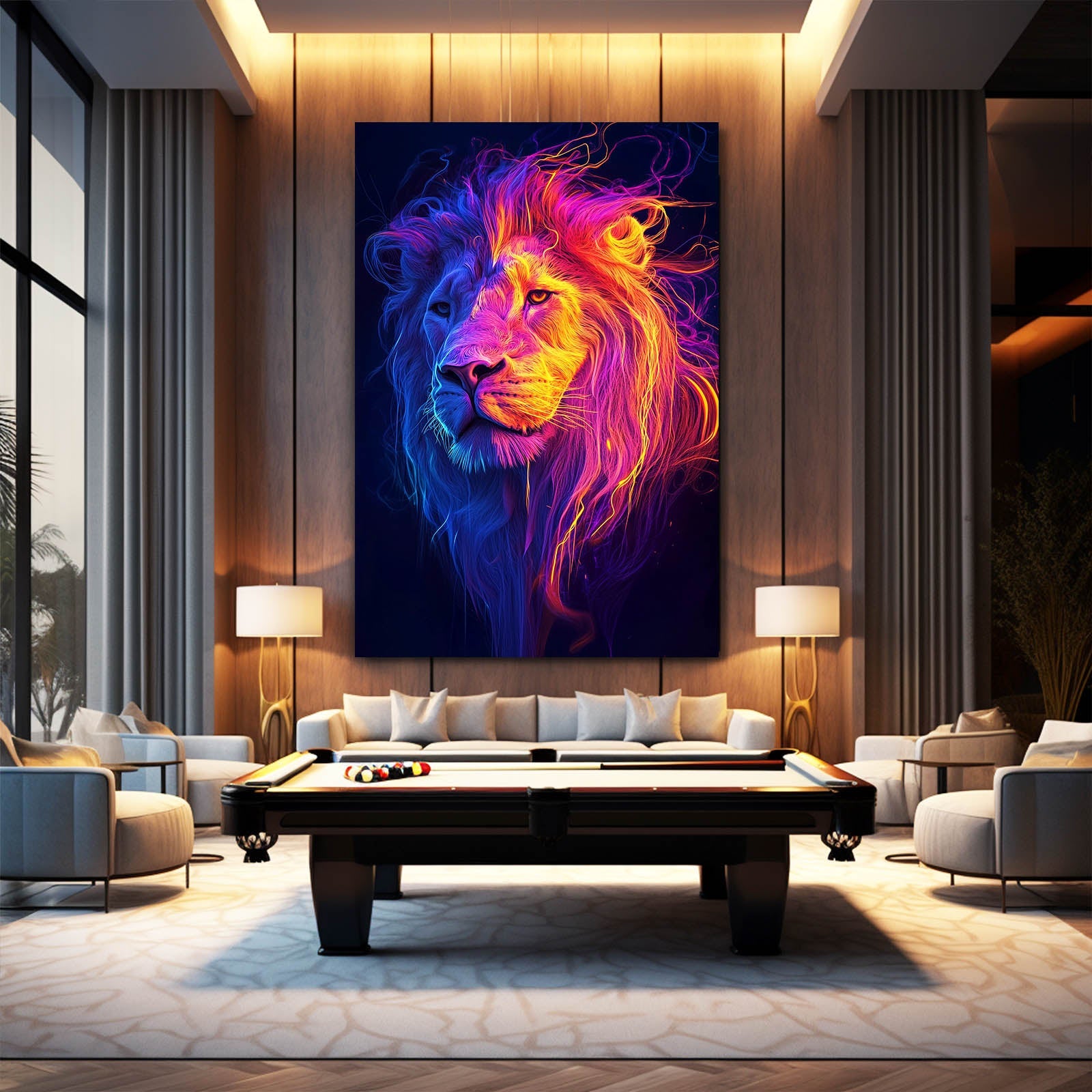 Canvas Painting Lion