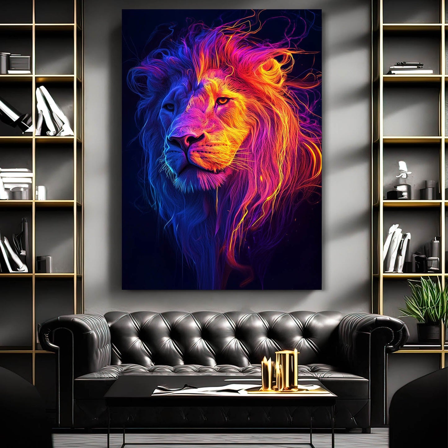 Canvas Painting Lion