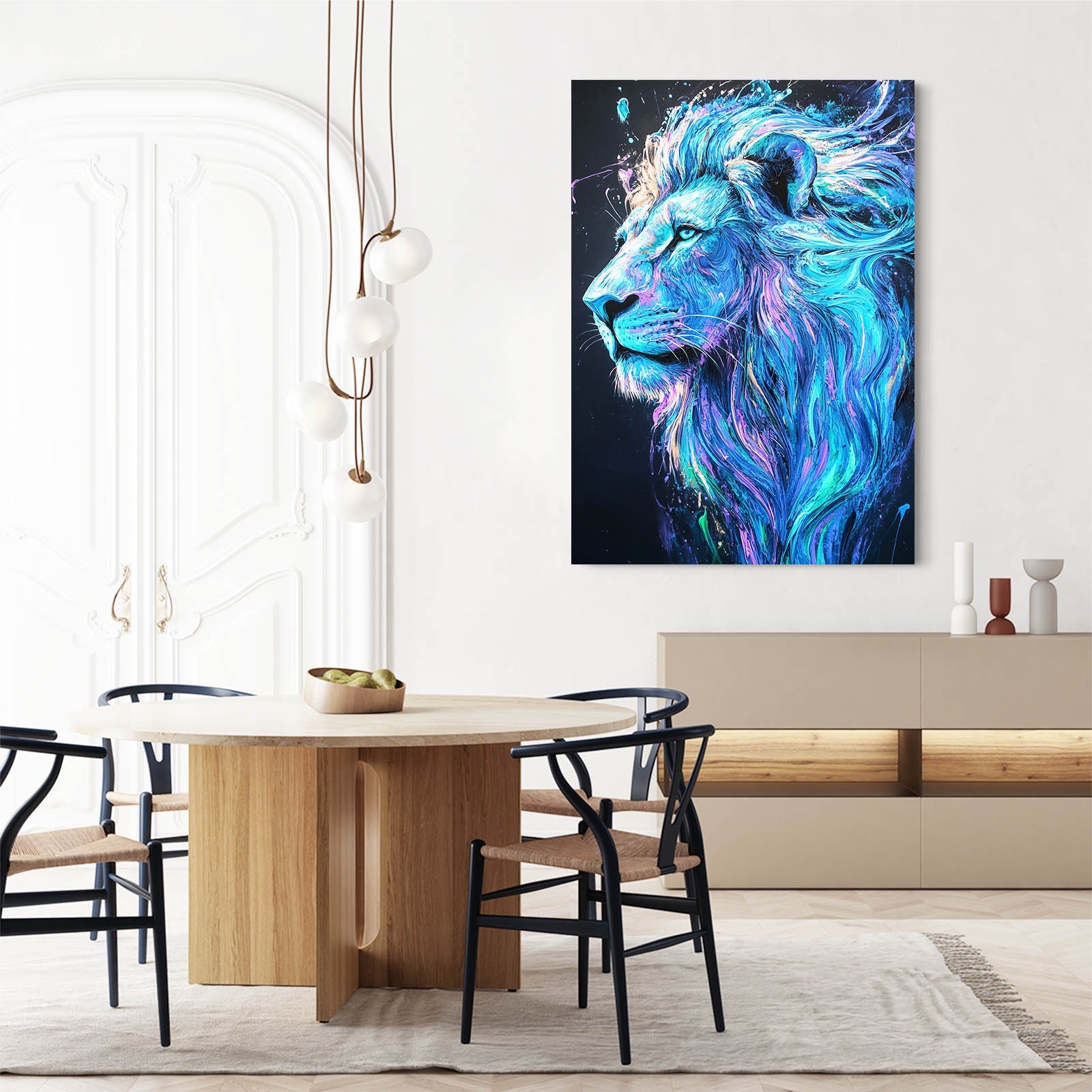 Canvas Painting Of Lion