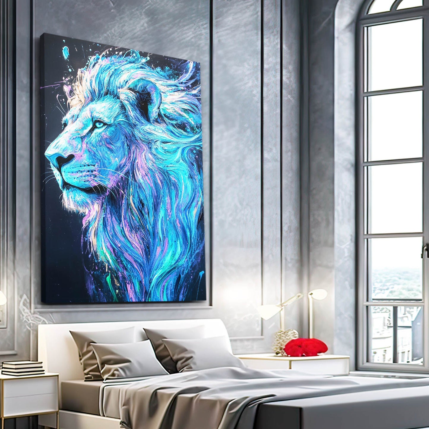 Canvas Painting Of Lion