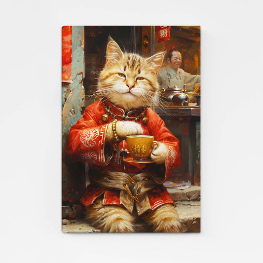 Cat And Cup Wall Art