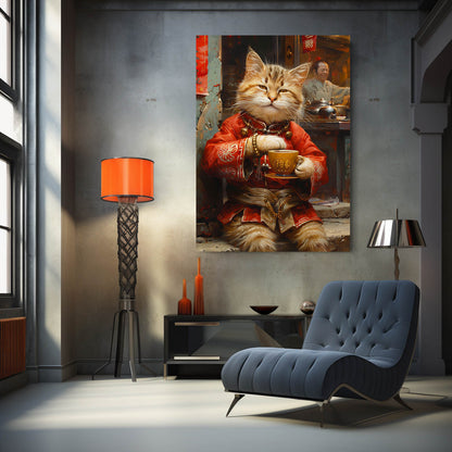 Cat And Cup Wall Art