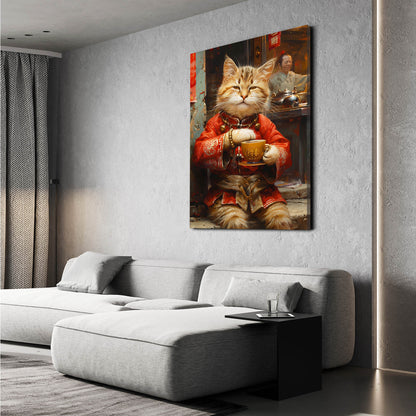 Cat And Cup Wall Art