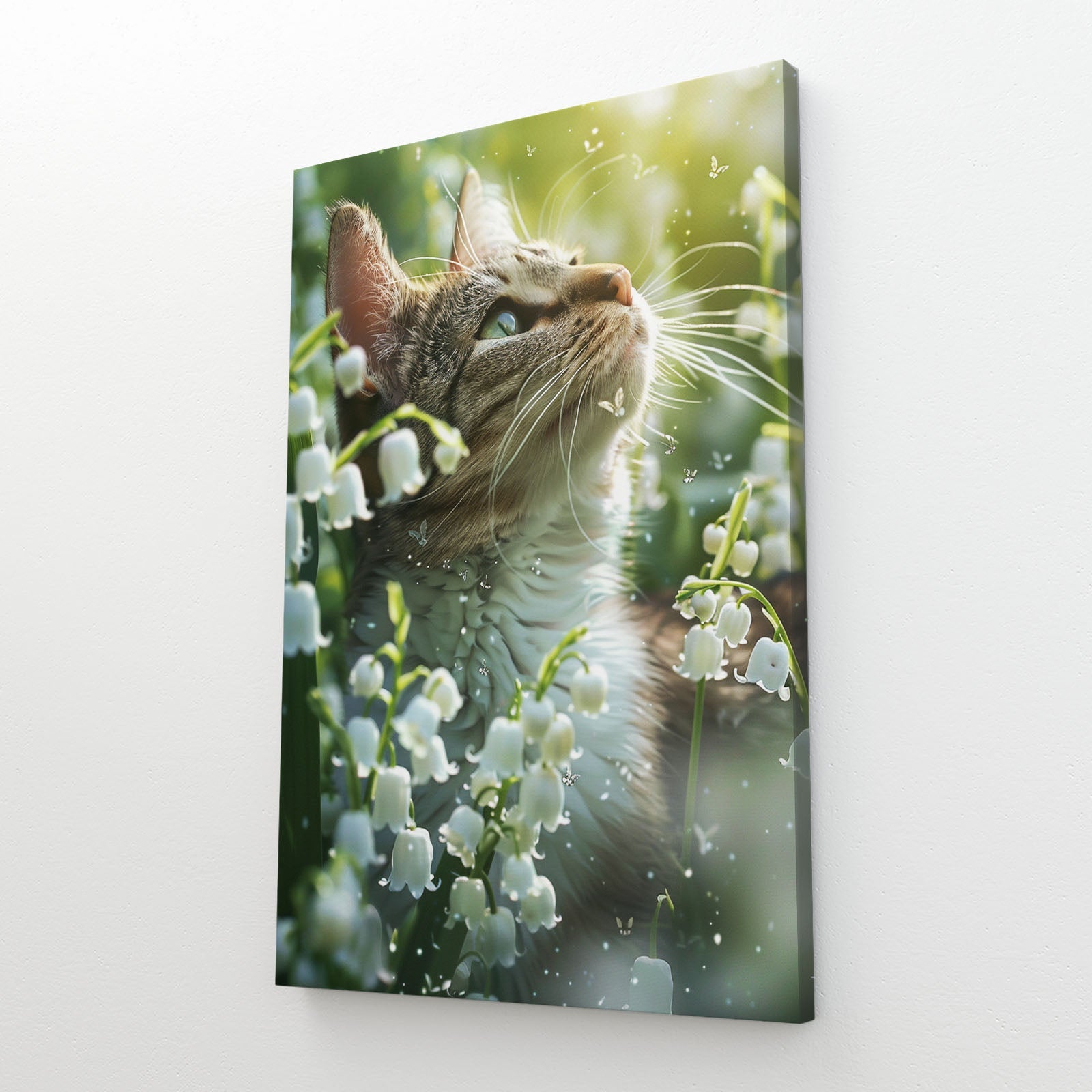 Cat and Flowers Wall Art