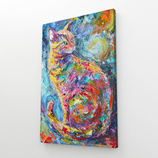 Cat Colorful Wall Art