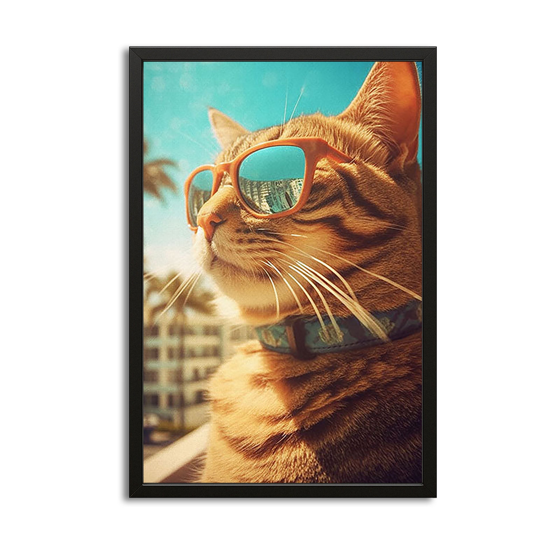 Cat Funny Wall Art – canvas print on white background