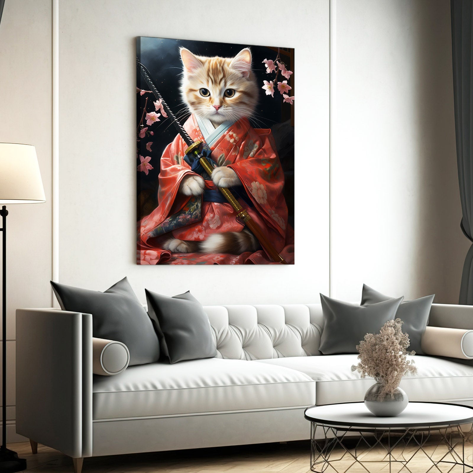 Cat Kimono Wall Art