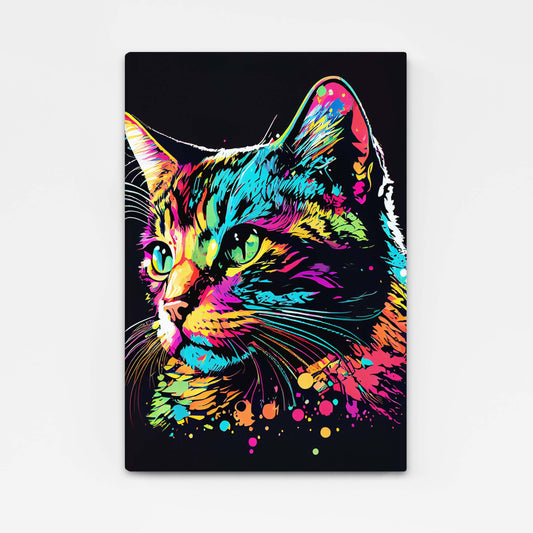 Cat Powerful Color Wall Art