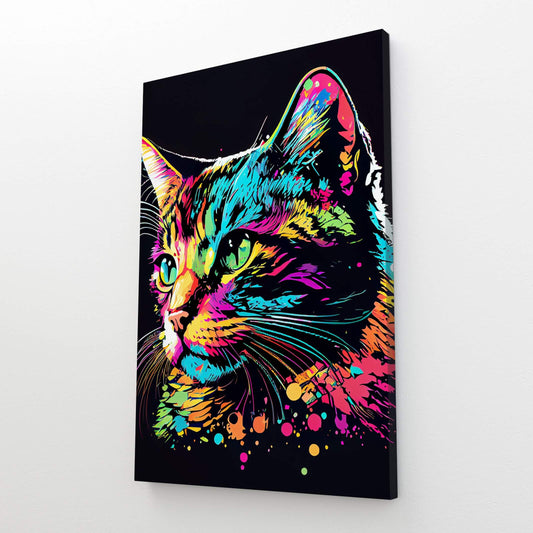 Cat Powerful Color Wall Art
