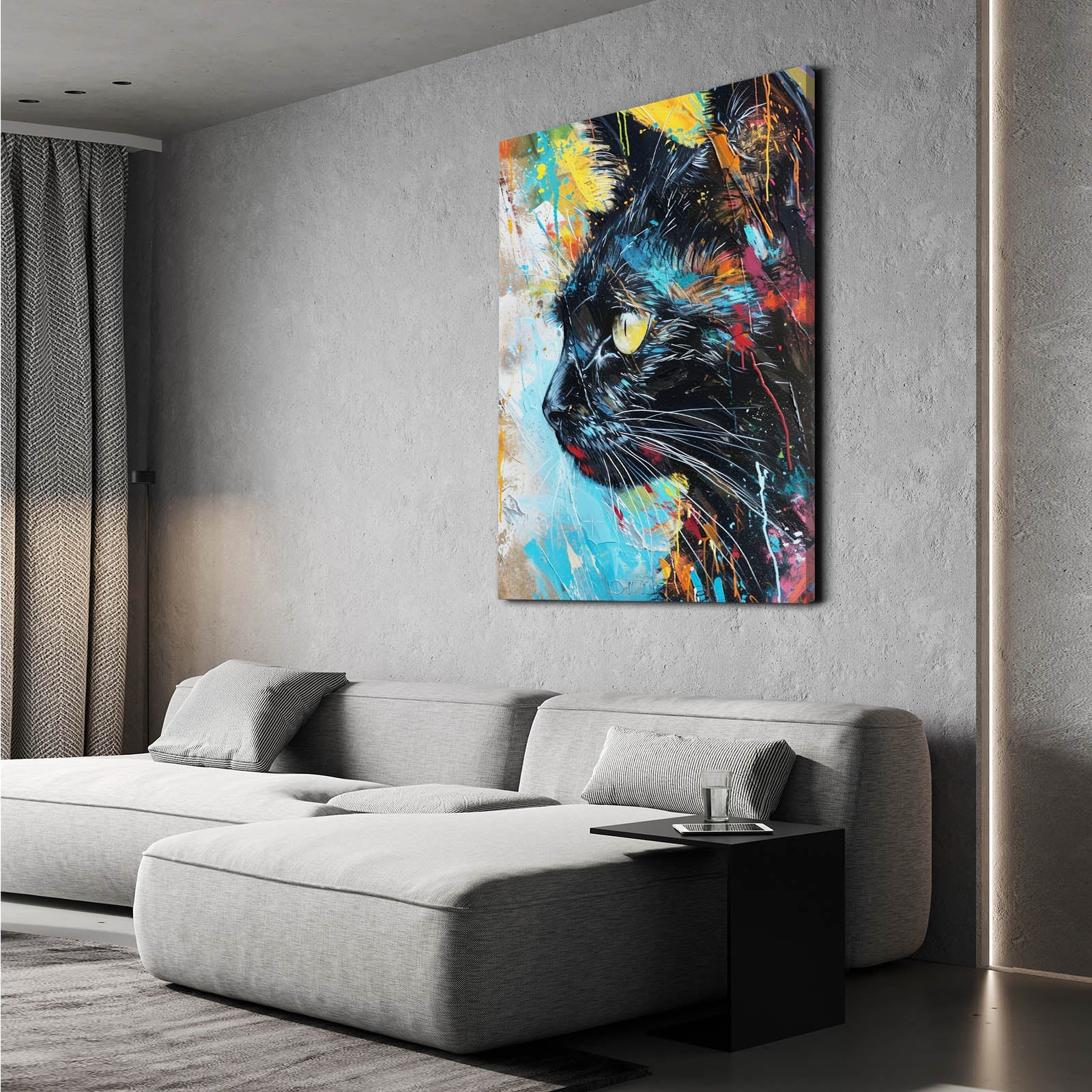 Cat Print On Canvas