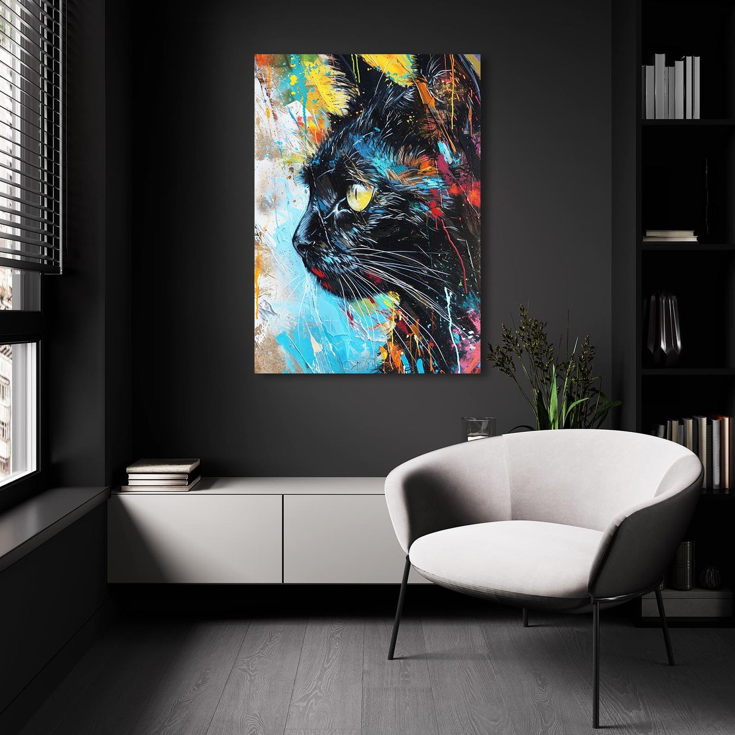 Cat Print On Canvas