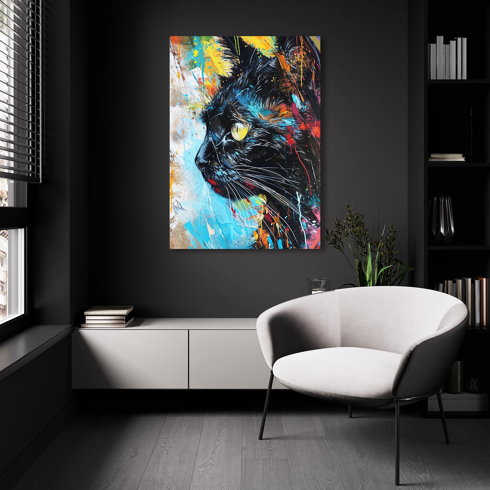 Cat Print On Canvas
