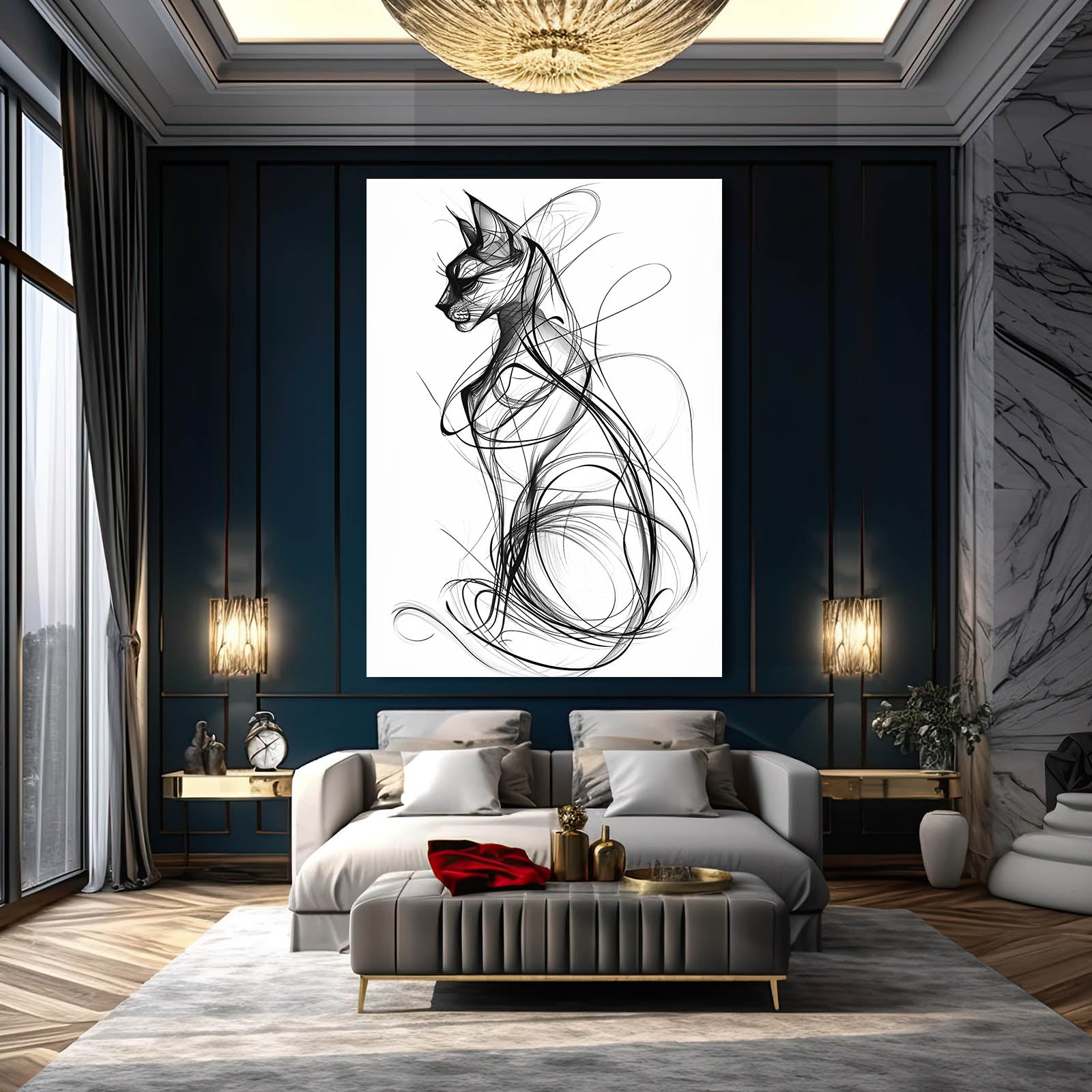 Cat Silhouette Wall Art