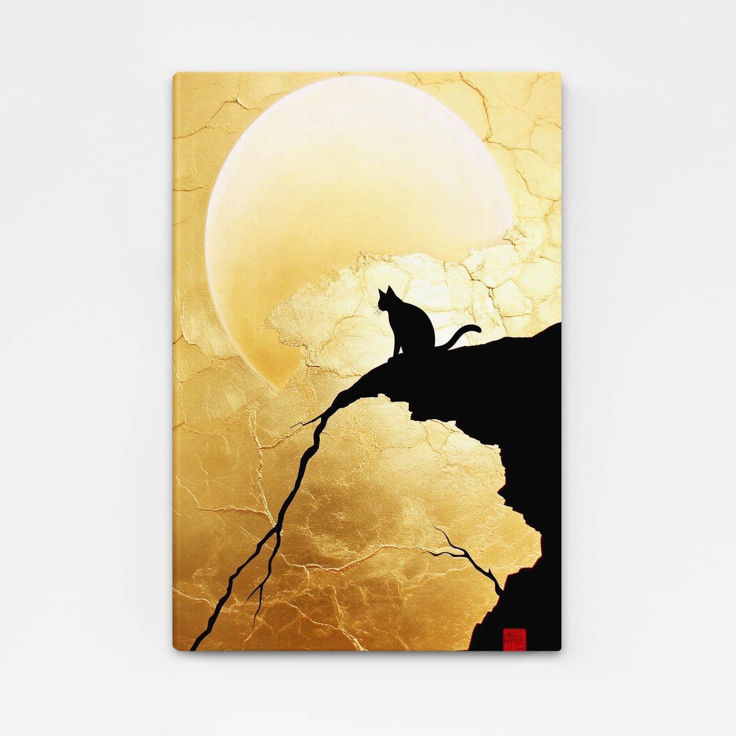 Cat Sun Silhouette Wall Art