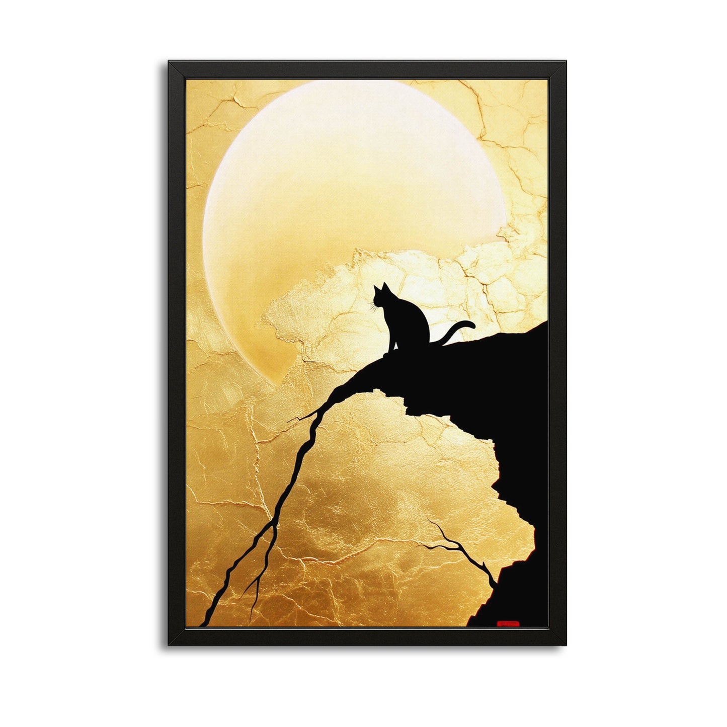 Cat Sun Silhouette Wall Art