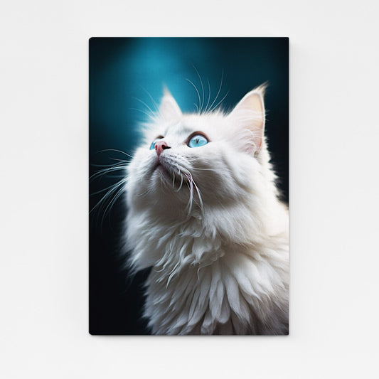 Cat Wall Art White