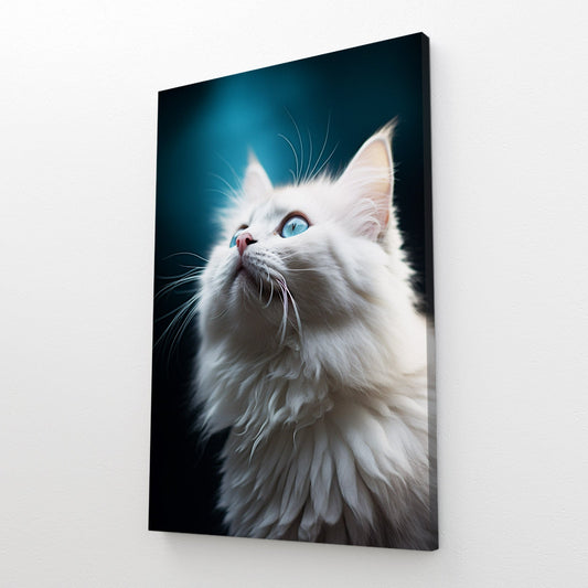 Cat Wall Art White