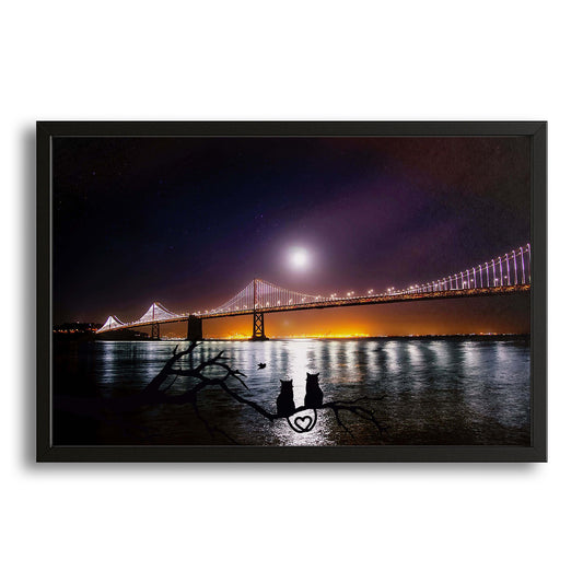 Cat Wall Hanging Decor – canvas print on white background
