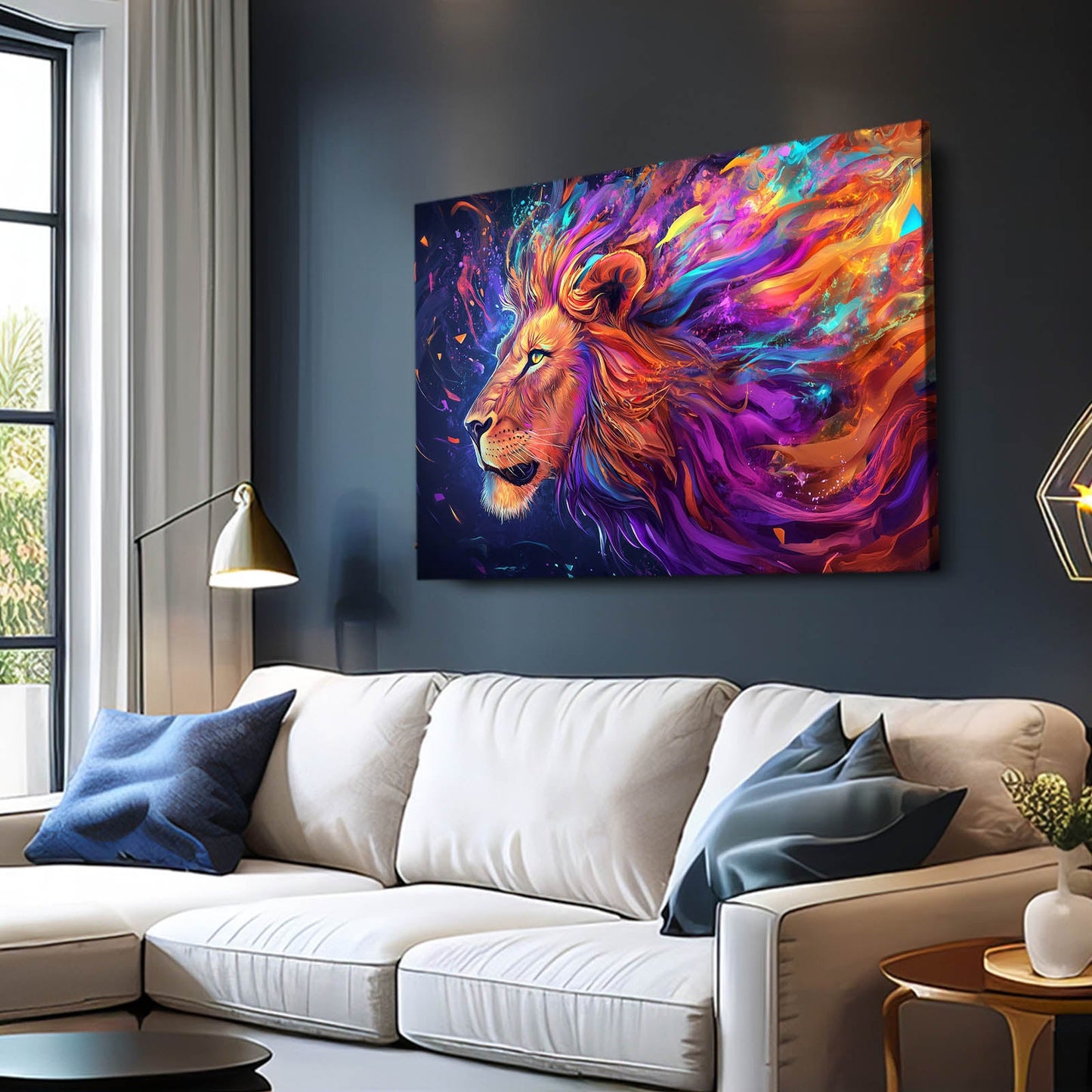 Celestial Blaze Lion Art