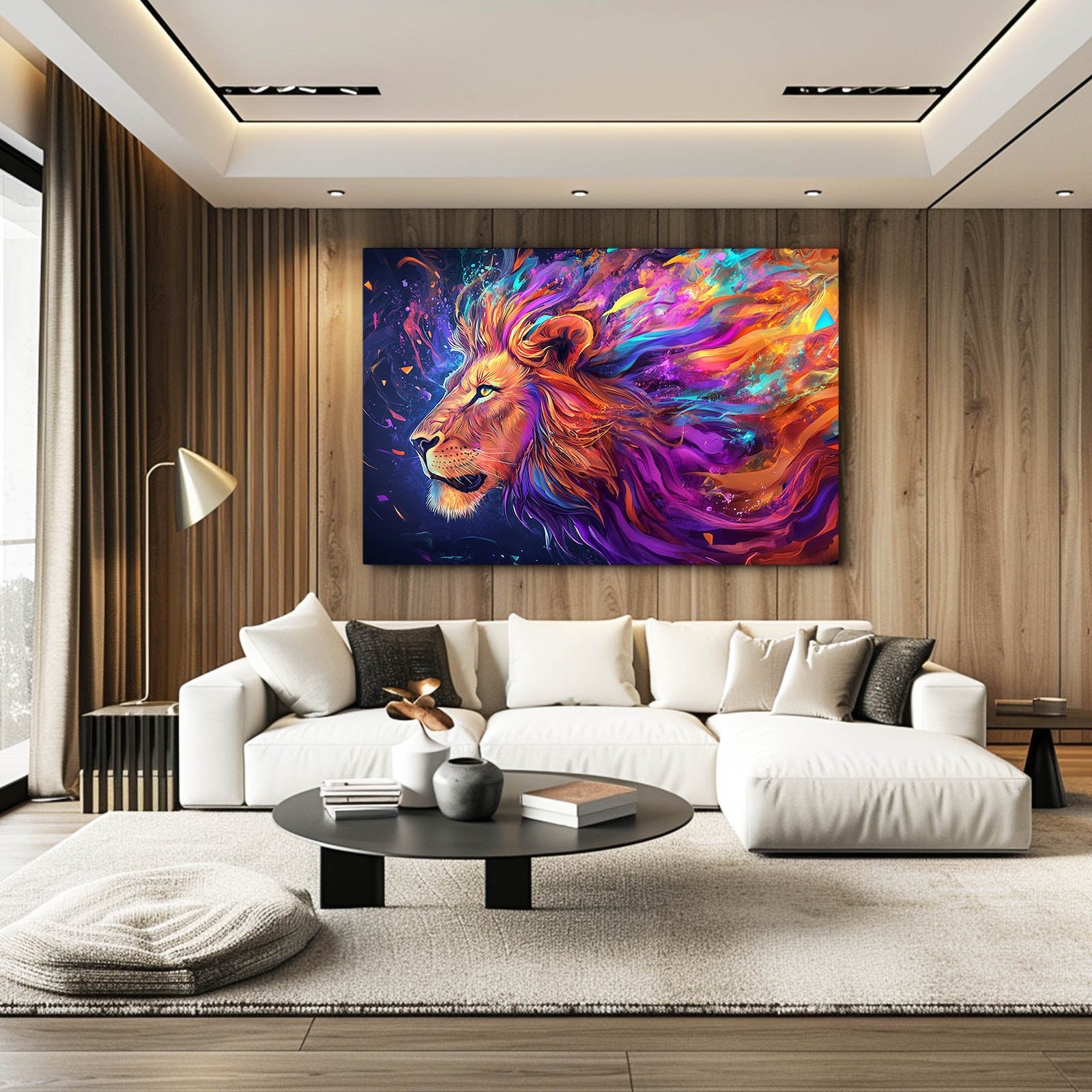Celestial Blaze Lion Art