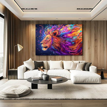 Celestial Blaze Lion Art