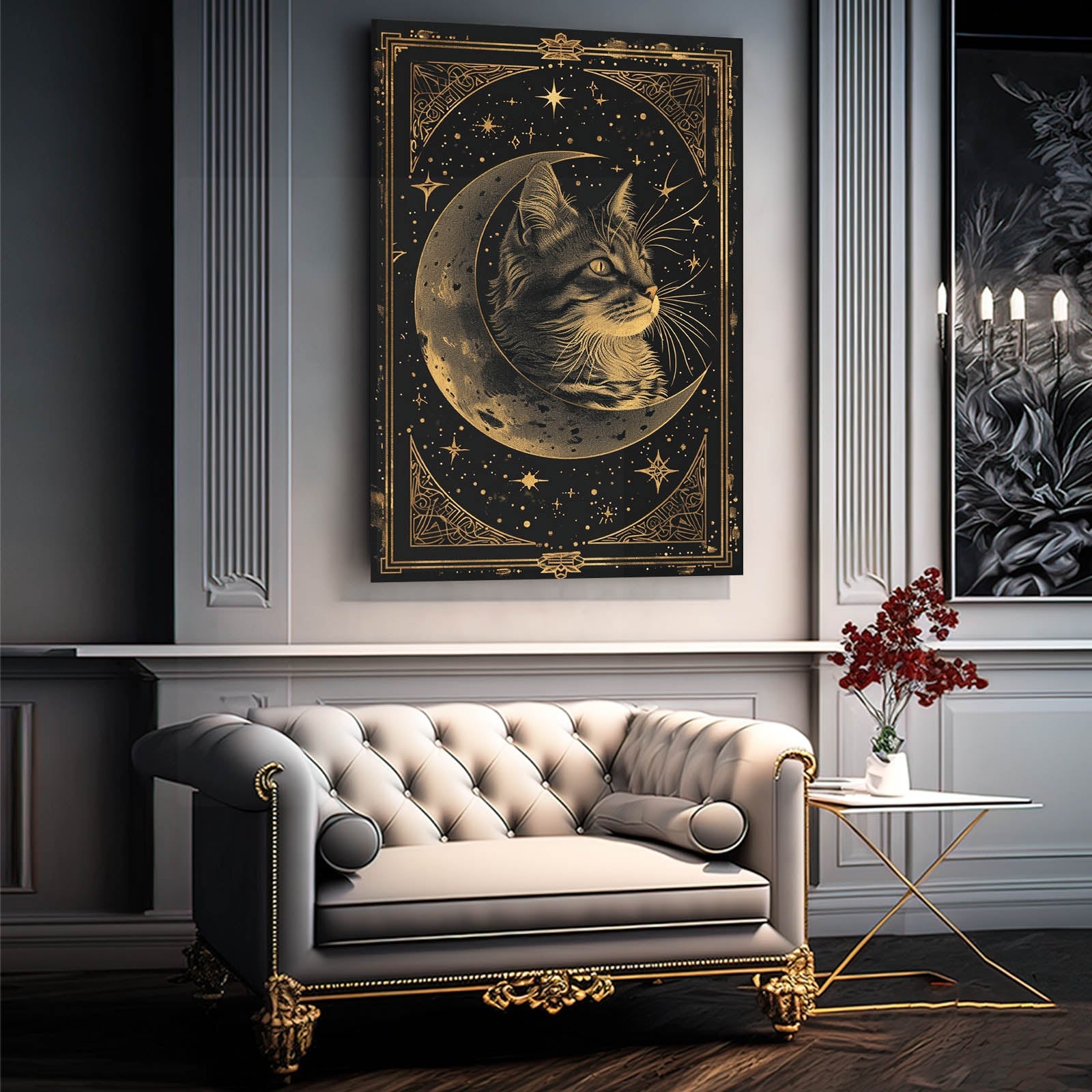 Moon and Cat Wall Art | MusaArtGallery™