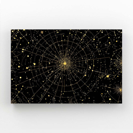 Celestial Star Map Gold Prints – celestial star map gold canvas print