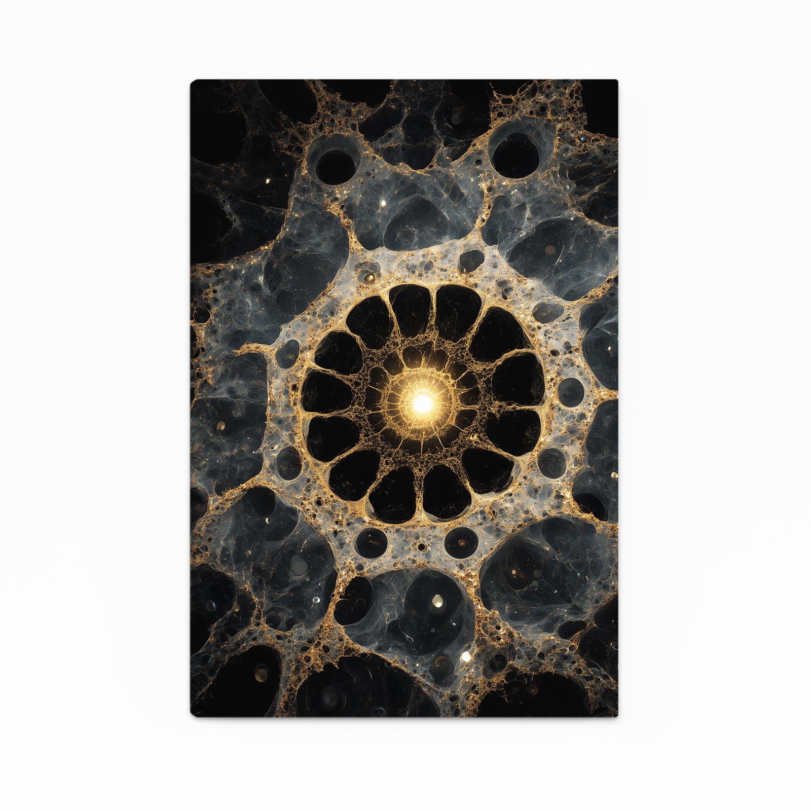 Cellular Gold Mandala Canvas Art – cellular gold mandala gold canvas print