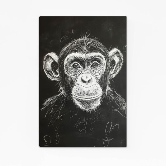 Chalk Sketch Board Monkey Wall Art – chalk sketch board monkey canvas print