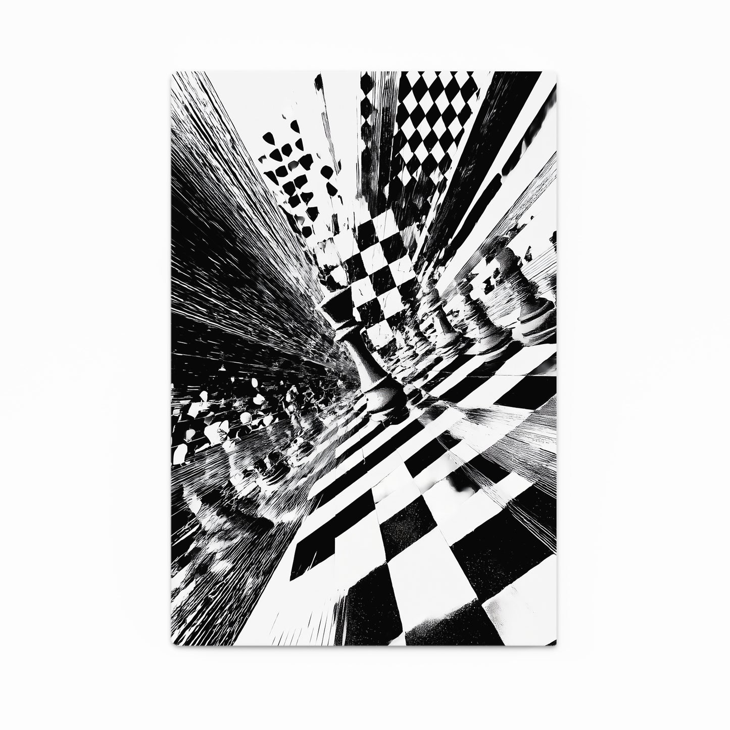 Checkerboard Vortex Chess Art – checkerboard vortex chess canvas print