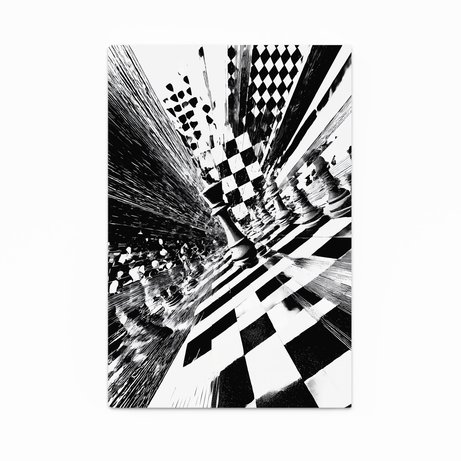 Checkerboard Vortex Chess Art – checkerboard vortex chess canvas print