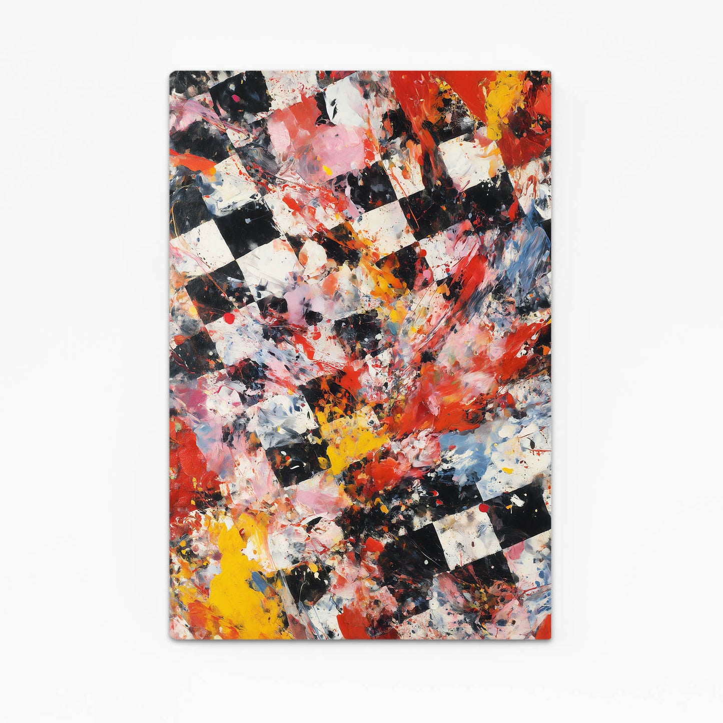Checkered Patchwork Chess Canvas – checkered patchwork chess canvas print