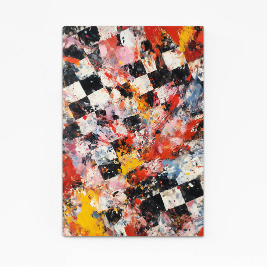 Checkered Patchwork Chess Canvas – checkered patchwork chess canvas print