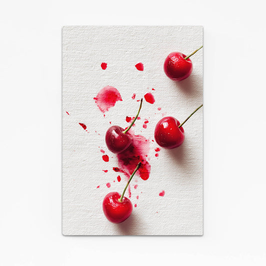 Cherry Juice Splash Fruit Wall Art – cherry juice splash fruit canvas print