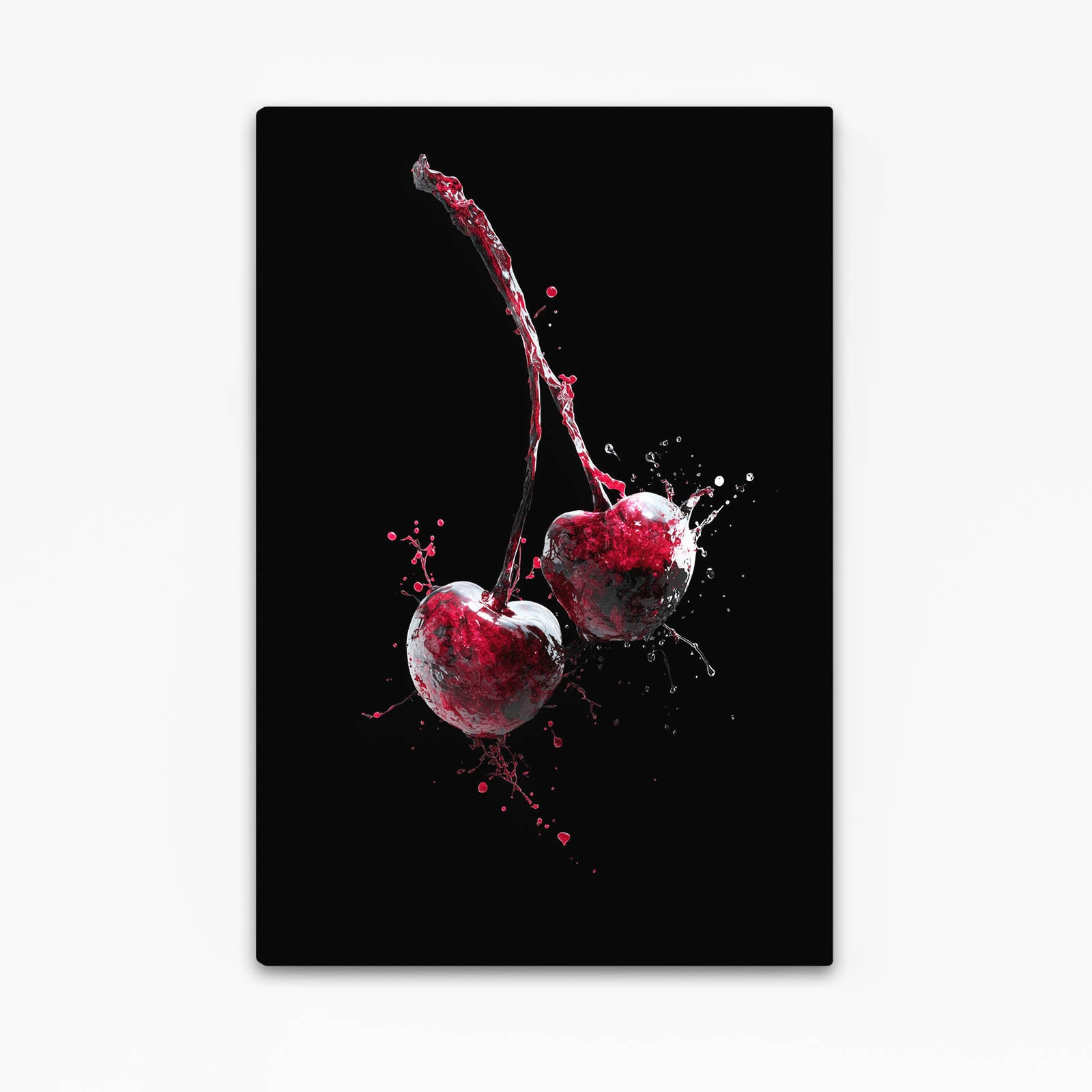 Cherry Splash Black Fruit Canvas Art – cherry splash black fruit canvas print
