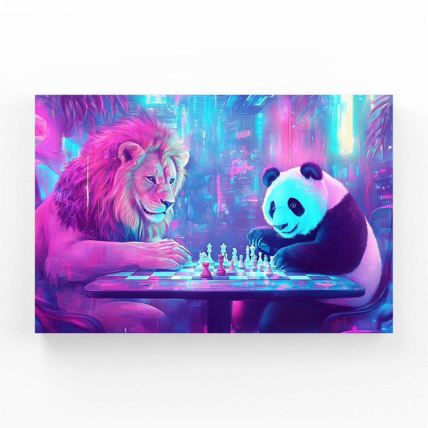 Chess Game Lion Wall Art