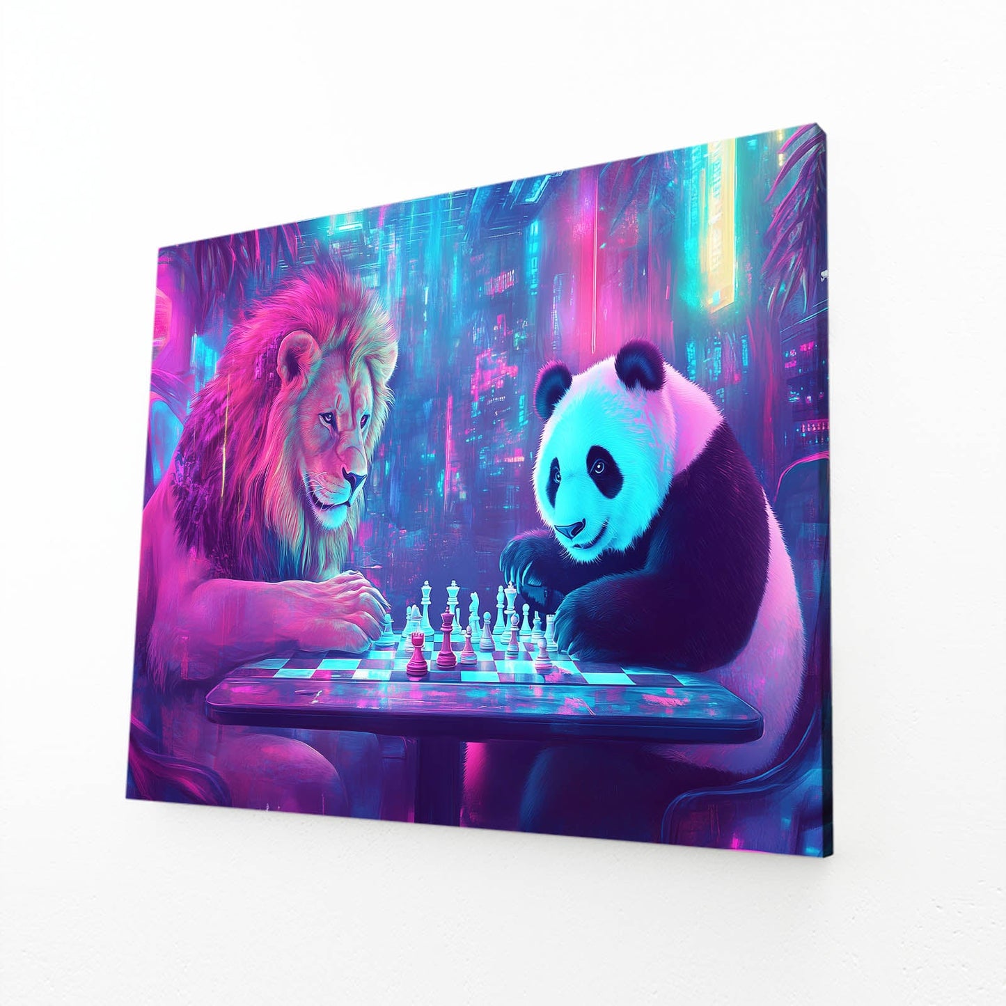 Chess Game Lion Wall Art